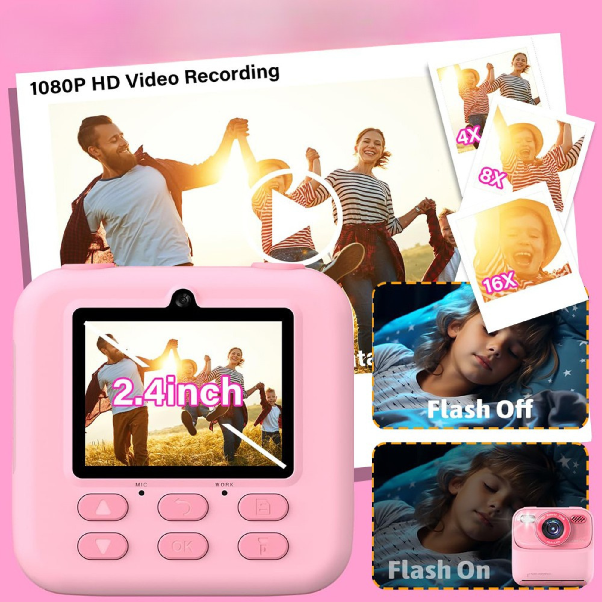 Kindercamera met Printer | Direct Foto’s Printen | Inclusief 32GB SD-kaart